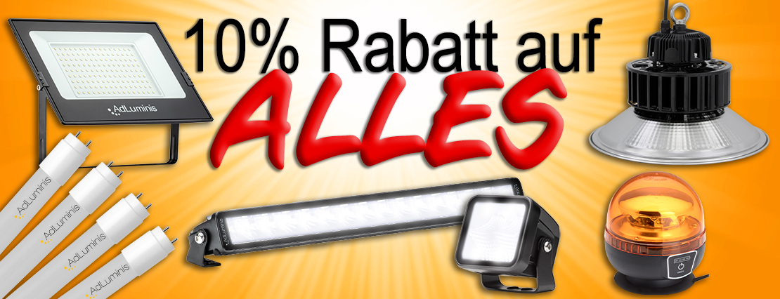 10% Rabatt auf Alles!