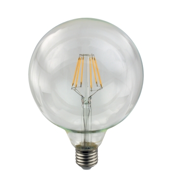 LED-Fadenlampe Globe G125 klar E27 