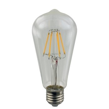 LED-Fadenlampe Edison ST64 klar E27 