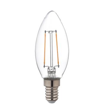 LED Filament Fadenlampe Candle C35 klar E14 