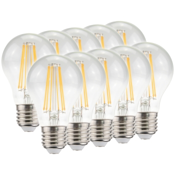 10x LED Fadenlampe Bulb E27 klar 8W 1.055lm 2.700K 10x AdLuminis LED Bulb klar E27 8W 1.055 Lumen 2.700K